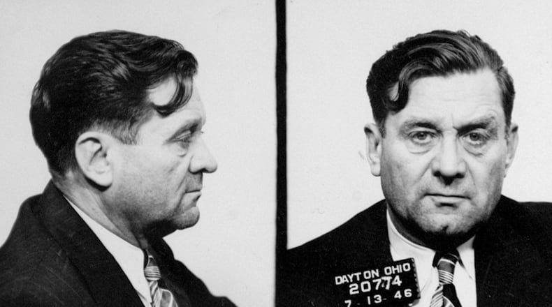 The Dayotn Police Department mug shot of George "Bugs" Moran.