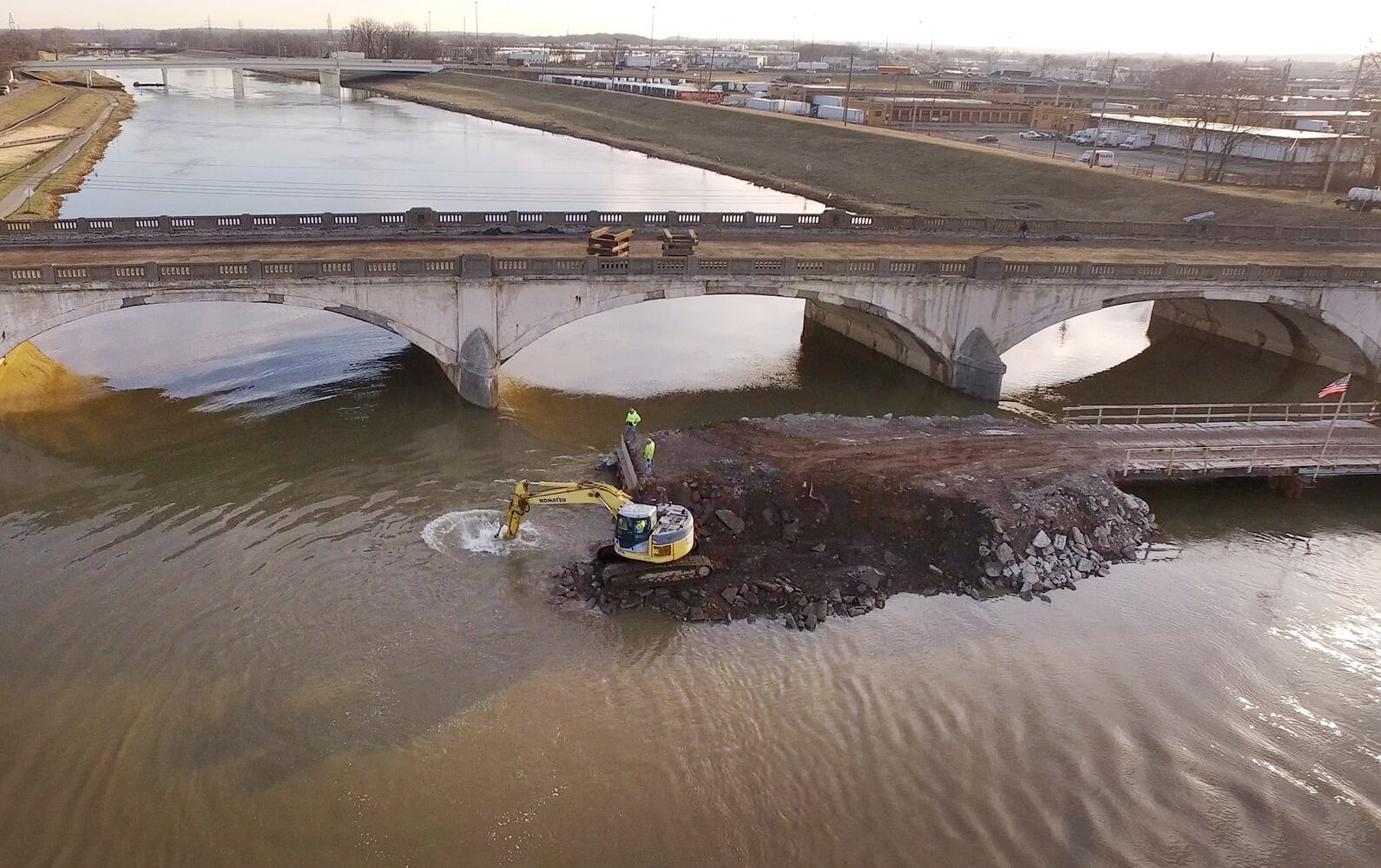 Bike trail detour added around bridge project