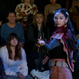 The first Four Winds Great Miami Indigenous Fashion Show happened in The Tank inside the Dayton Arcade on Sunday, Nov. 9, 2025. Conceived and spearheaded by published model and makeup artist Ruby Redfox Irwin, a member of the Haliwa-Saponi tribe, the show featured five designers, 25 models and 12 ladies from the Native American Women Warriors. The sold-out event also featured an artisan faire plus an immersive experience during intermission focusing on Native American traditions. TOM GILLIAM / CONTRIBUTING PHOTOGRAPHER