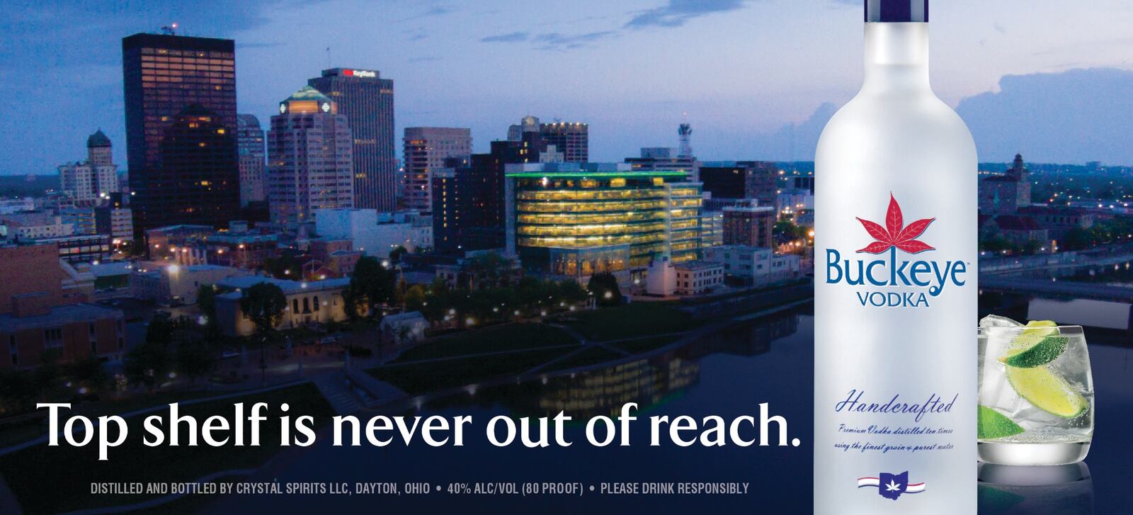 A Buckeye Vodka billboard.