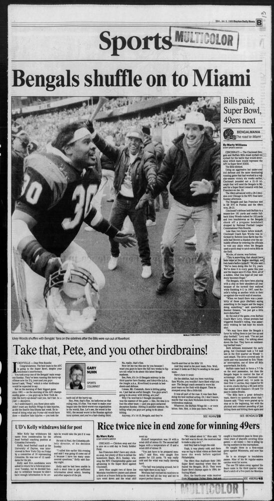 Dayton History Pages Bengals playoffs