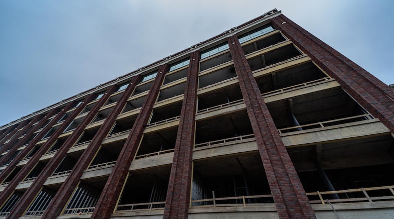 Built in 1915 as Delco Plant #2 and later known as the Mendelson Building, The Delco will feature 160 apartments, 482 parking spots in the indoor garage and future retail & commercial space. Crawford Hoying is the main developer of the project with Brackett Builders, Inc. handling the construction. TOM GILLIAM / CONTRIBUTING PHOTOGRAPHER