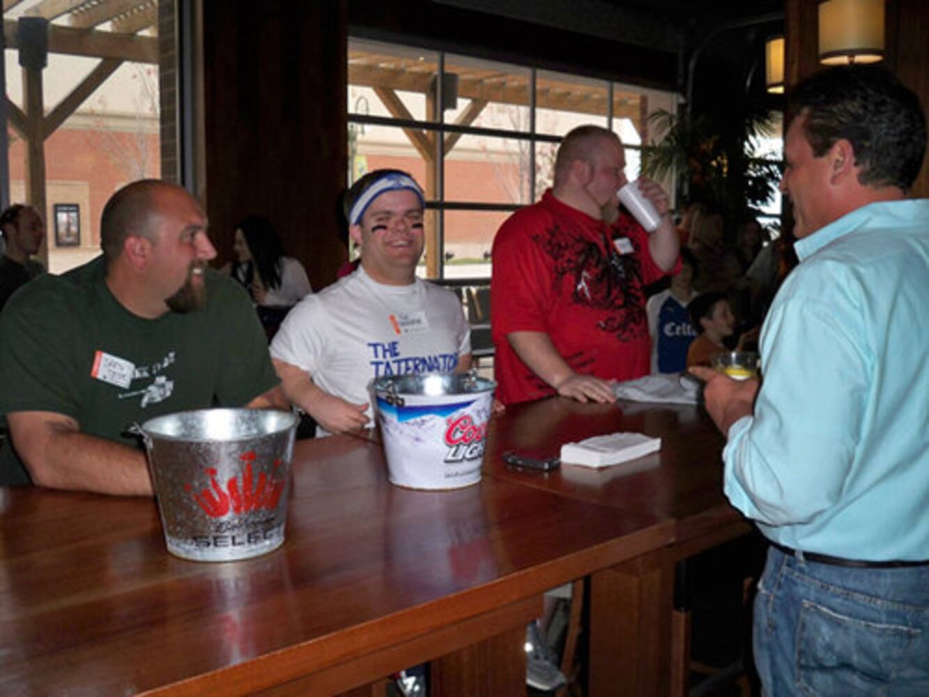 Bar Louie Tater Tot eating contest