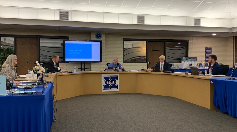 The Xenia school board’s first meeting of 2026 saw heated exchanges between the board and the superintendent over proposed hiring of a controversial lawyer and consulting firm. LONDON BISHOP/STAFF