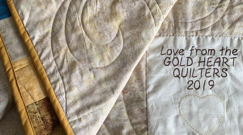 The Gold Heart Quilters sew exclusively for charitable causes. CONTRIBUTED