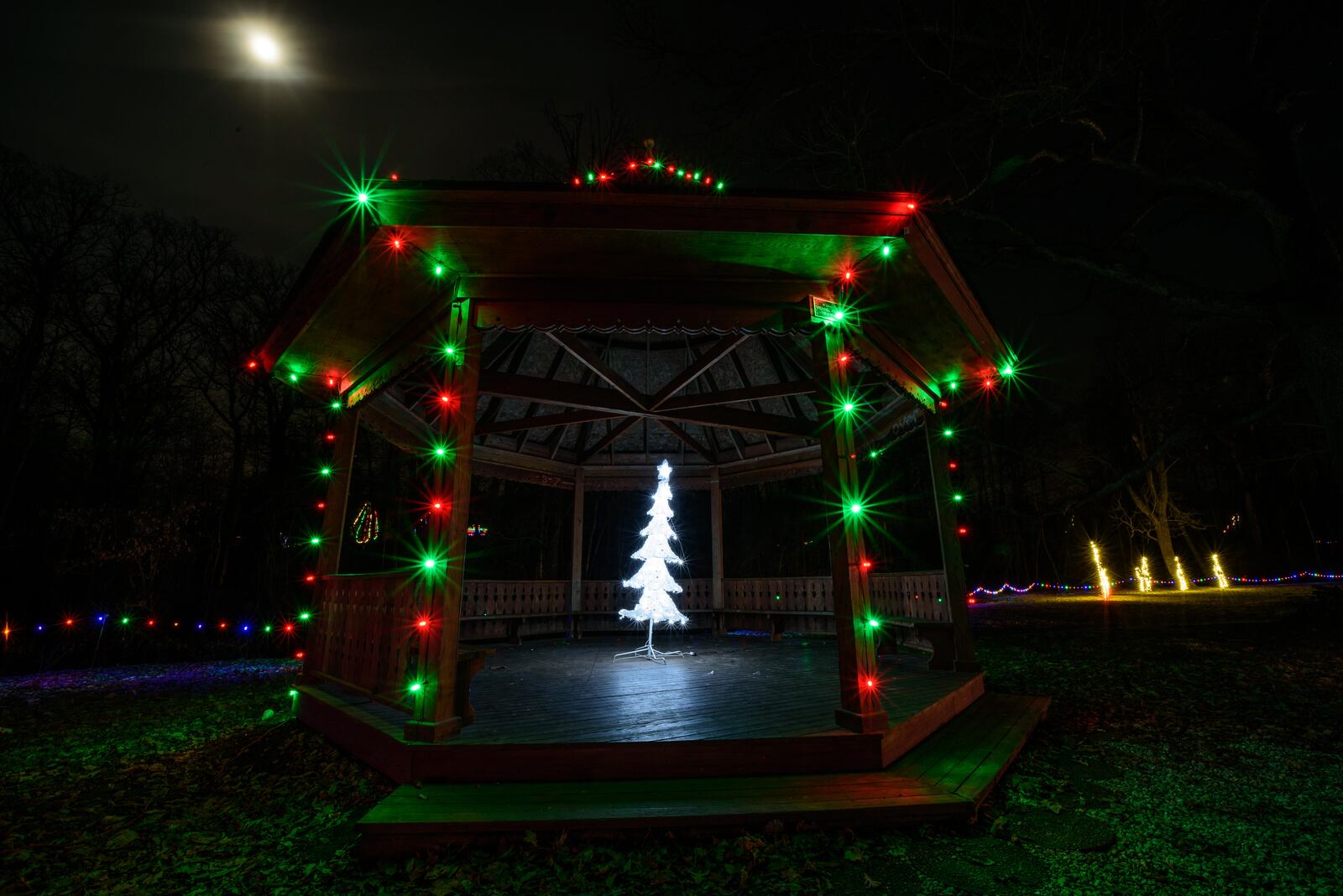 Fort St. Clair's Whispering Christmas light display is open through December from 6-10 p.m. every night with hot chocolate and cookies. A $5 donation per car is requested to help to cover the operation costs. Fort Saint Clair State Park is located at 135 Camden Road in Eaton. TOM GILLIAM/CONTRIBUTED