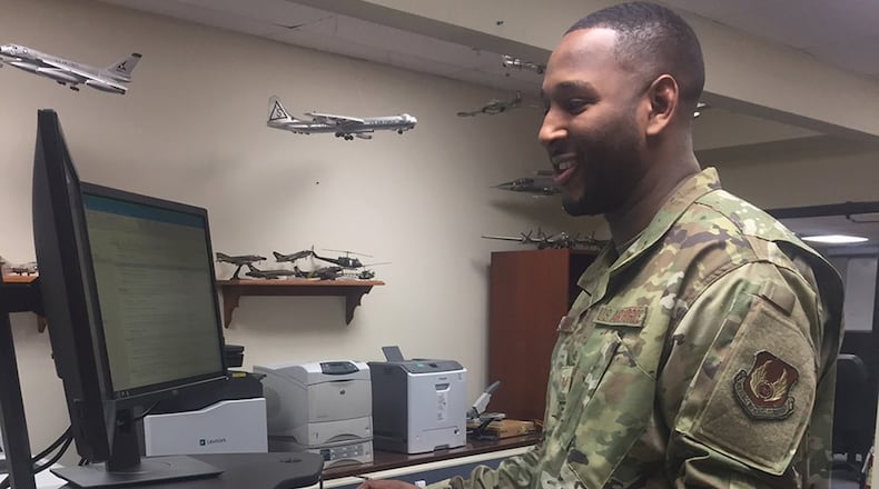 Staff Sgt. Antonio Chavis Jr., NCOIC/commander support staff, emergency management, 788th Civil Engineer Squadron, Wright-Patterson Air Force Base, is serving as an Air Force Assistance Fund campaign unit project officer because of a loan he received 10 years ago. (Skywrighter photo/Amy Rollins)