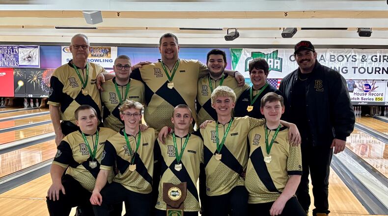 The Benjamin Logan boys bowling team became the first-ever state champions in the school's history after claiming the D-II title Saturday - CONTRIBUTED