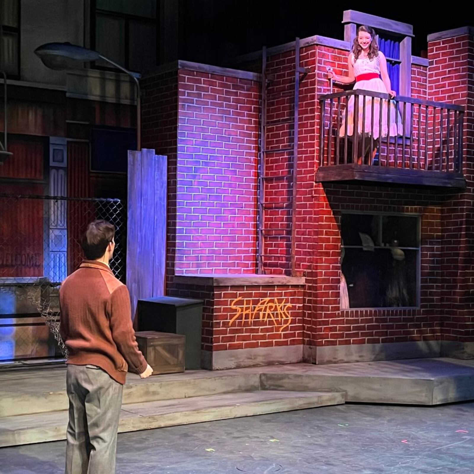 Marco Giacona (Tony) and Stephanie Garcia (Maria) in La Comedia Dinner Theatre's production of "West Side Story." PHOTO BY JUSTIN WALTON