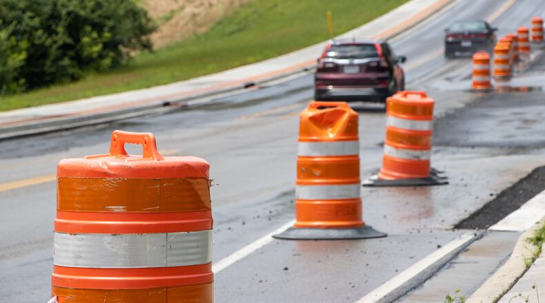 Construction along Dayton-Xenia Road in Beavercreek. FILE PHOTO