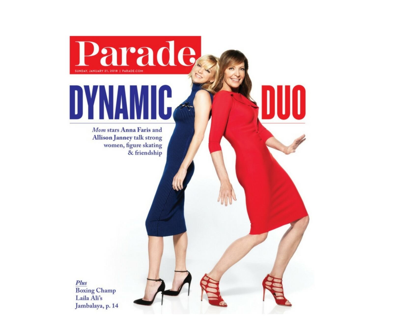 Oakwood-raised actress Allison Janney and Anna Faris, her co-star of CBS' "Mom" on the cover of the Jan. 21 edition on Parade magazine.