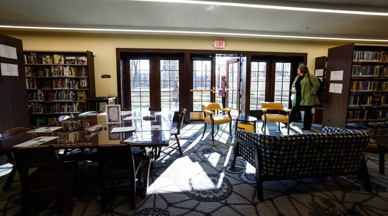 The new children's area in the Wright Memorial Public Library has large window allowing light to stream into the space. JIM NOELKER/STAFF