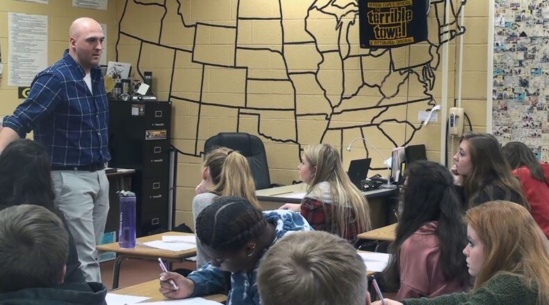 Centerville teacher Jason Whited, previously honored as a District 3 regional Teacher of the Year, has been named the Ohio Teacher of the Year for District 3. CONTRIBUTED