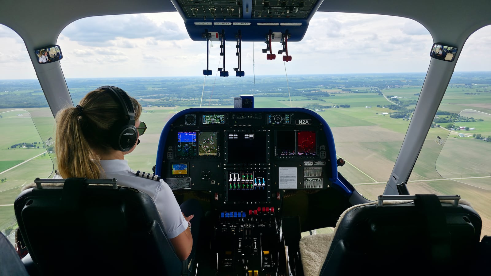 Jensen Kervern flies a Goodyear Blimp over Troy of Friday, June 20. BRYANT BILLING / STAFF
