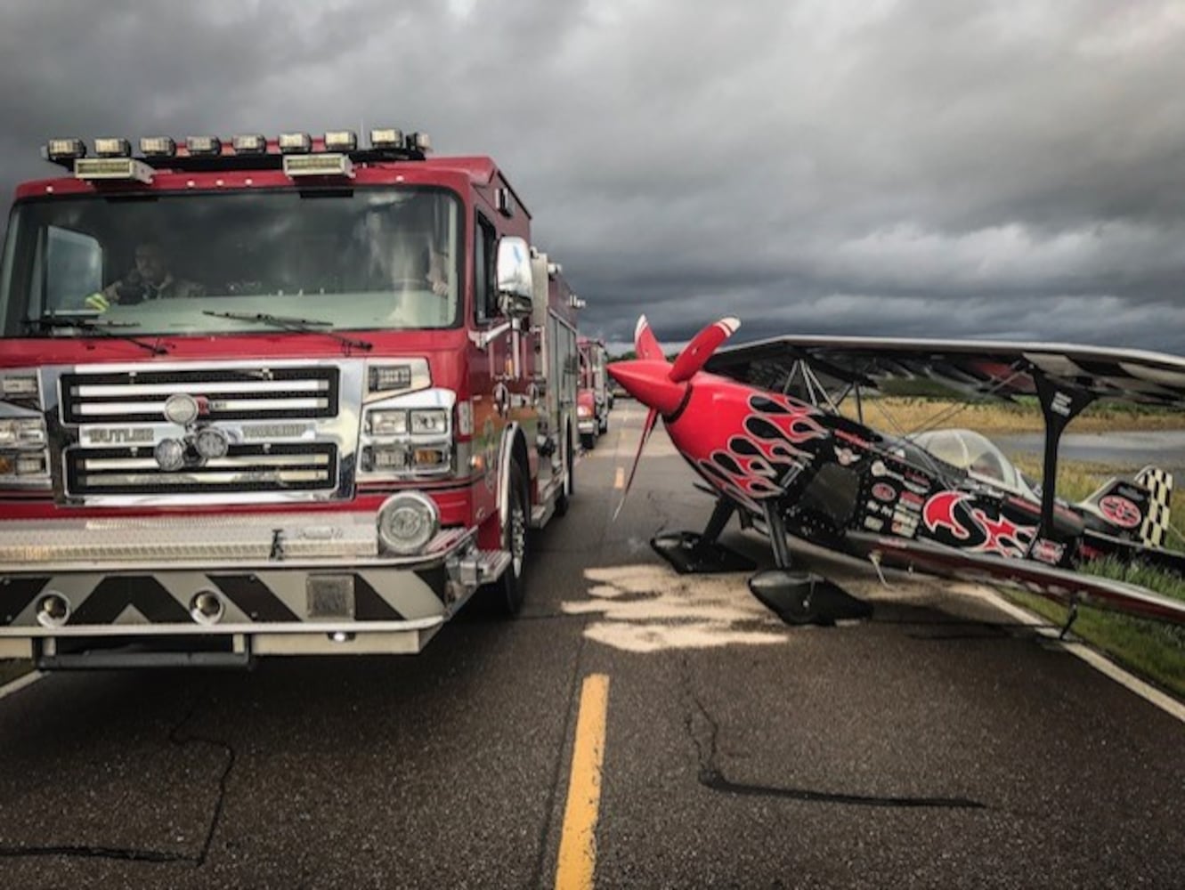 Skip Stewart makes emergency landing