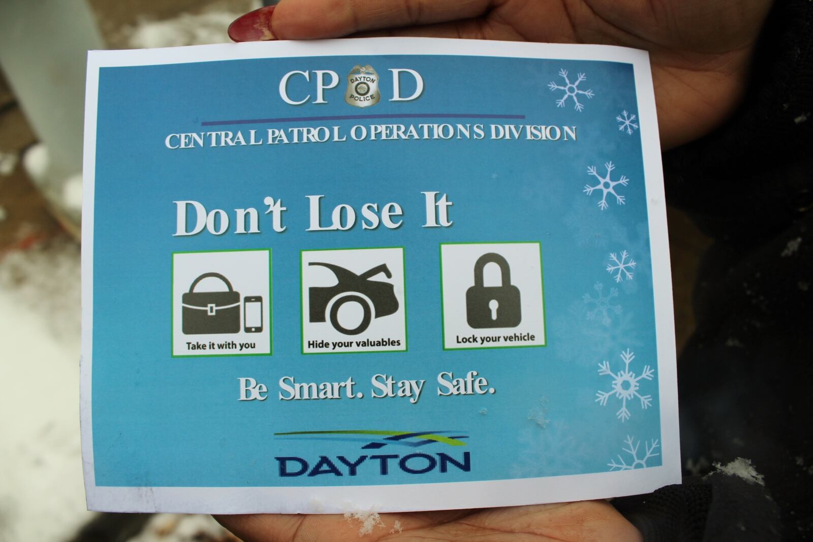 The back side of the City's parking violation warning. CONTRIBUTED.