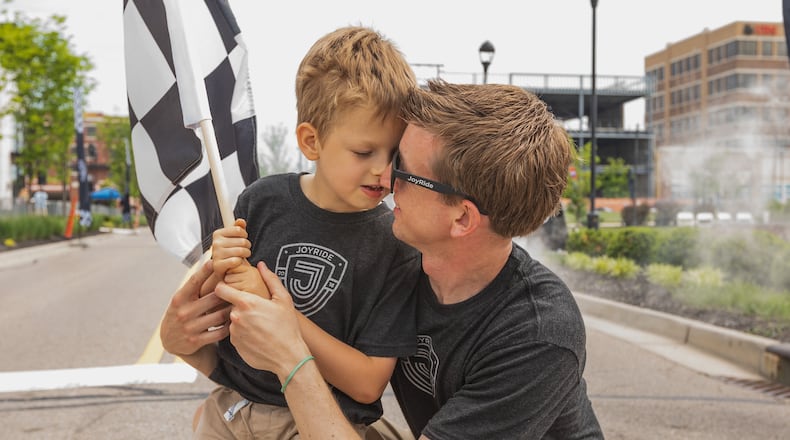 Blair and Carter Cornell enjoy time together at a JoyRide event.