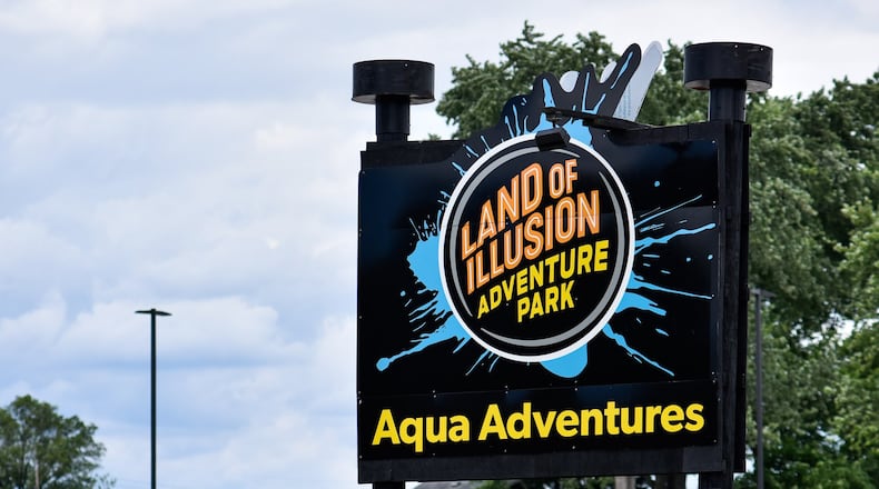 The Ohio Department of Agriculture has sent a letter to Land of Illusion Adventure Park Aqua Adventures on Thomas Road in Madison Twp. about a possible violation and $500 fine for operating an unlicensed inflatable on the ground. NICK GRAHAM / STAFF