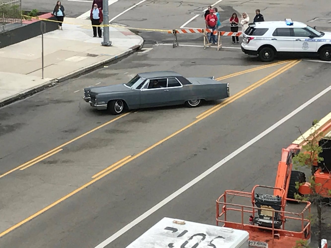 Scenes from Robert Redford movie filming in downtown Dayton