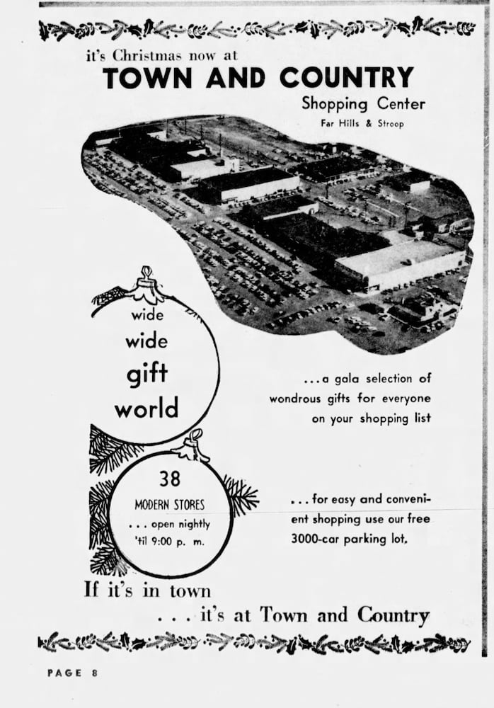 Town and Country shopping center advertisements