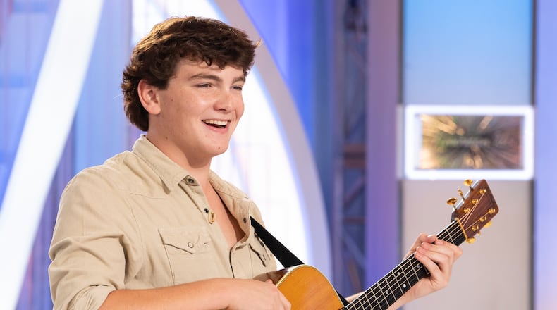 This image released by Disney shows contestant Slater Nalley during auditions for the singing competition series "American Idol" in Nashville, Tenn. (Eric McCandless/Disney via AP)