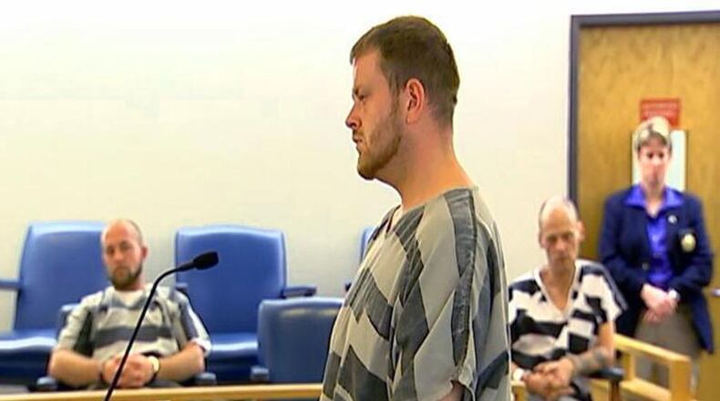 Darryl Newsome pleaded not guilty to domestic violence and child endangering charges in Clark County Municipal Court Wednesday morning. STAFF