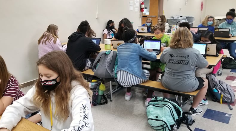 Centerville schools have mandated face masks be worn in all buildings since late-August, citing a rising number of COVID-19 cases at a time when vaccines were not available for most elementary students.