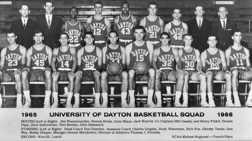 The 1965-66 Dayton Flyers. Photo courtesy of University of Dayton