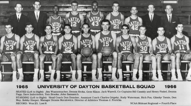 The 1965-66 Dayton Flyers. Photo courtesy of University of Dayton