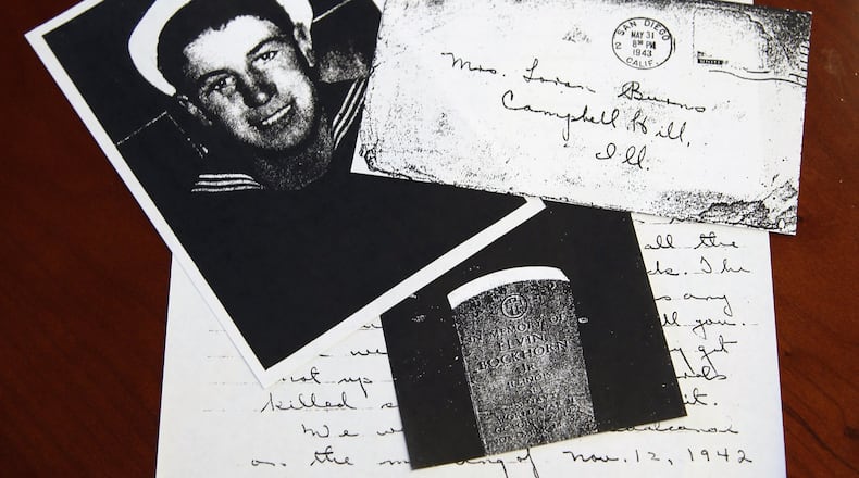 Photos and correspondence about Elvin “Junior” Bockhorn, Jr.from a shipmate. Bockhorn was killed aboard the U.S.S. Cushing during the Battle of Guadalcanal on November 13, 1942. TY GREENLEES / STAFF