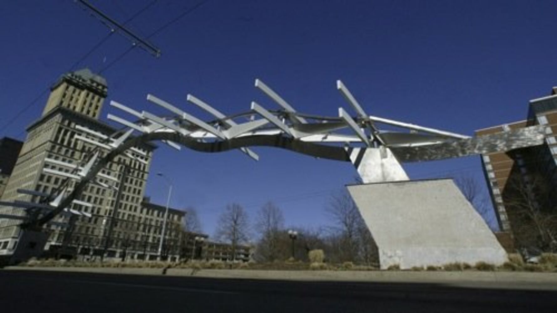 'Flyover' sculpture repaired