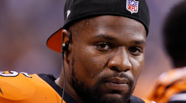 INDIANAPOLIS, IN - AUGUST 31: Vontaze Burfict #55 of the Cincinnati Bengals looks on from the sideline in the second half of a preseason game against the Indianapolis Colts at Lucas Oil Stadium on August 31, 2017 in Indianapolis, Indiana. (Photo by Joe Robbins/Getty Images)