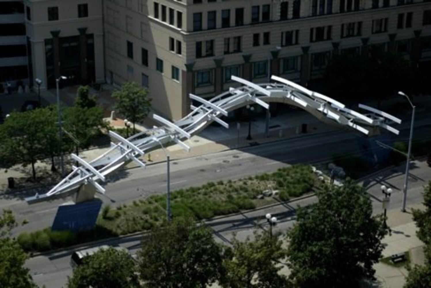 'Flyover' sculpture repaired