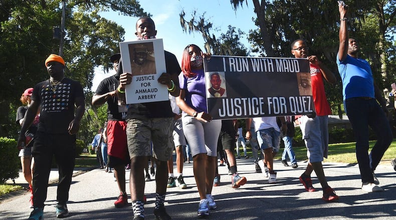 Threats on social media against people protesting the shooting death of Ahmaud Arbery are being investigated by authorities.