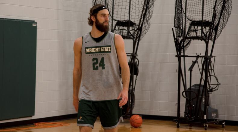 Wright State's Tim Finke during a Raiders' practice. WSU Athletics photo