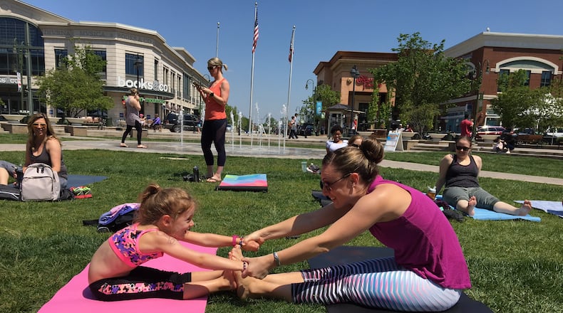 The Greene Town Center’s Yoga on the Square series. CONTRIBUTED