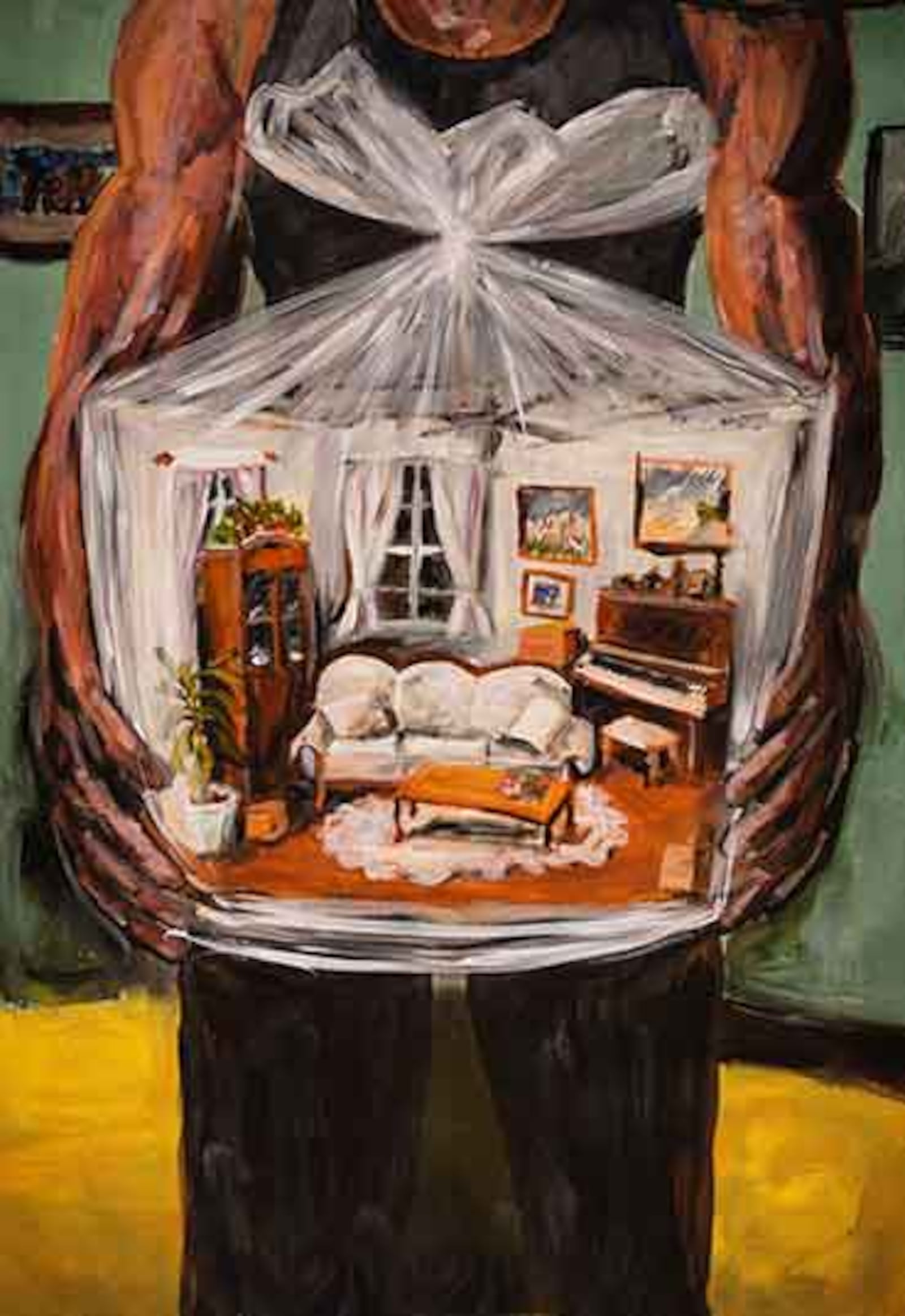 Markel Haralson's artwork accents his wife Lindsay Haralson's drama "Stay Black and Die: A Worthy Offering," which will be performed March 27-28 at the PNC Arts Annex. CONTRIBUTED