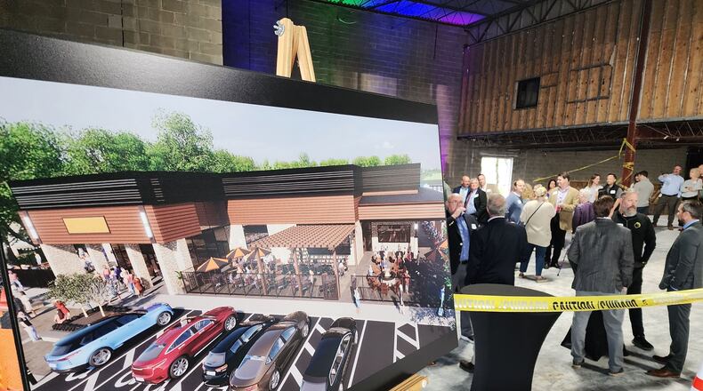 Hamilton presented the annual State of the City Address to the business community at the former Danbarry/Cinema 10 theater on NW Washington Blvd. in Hamilton. NICK GRAHAM/STAFF