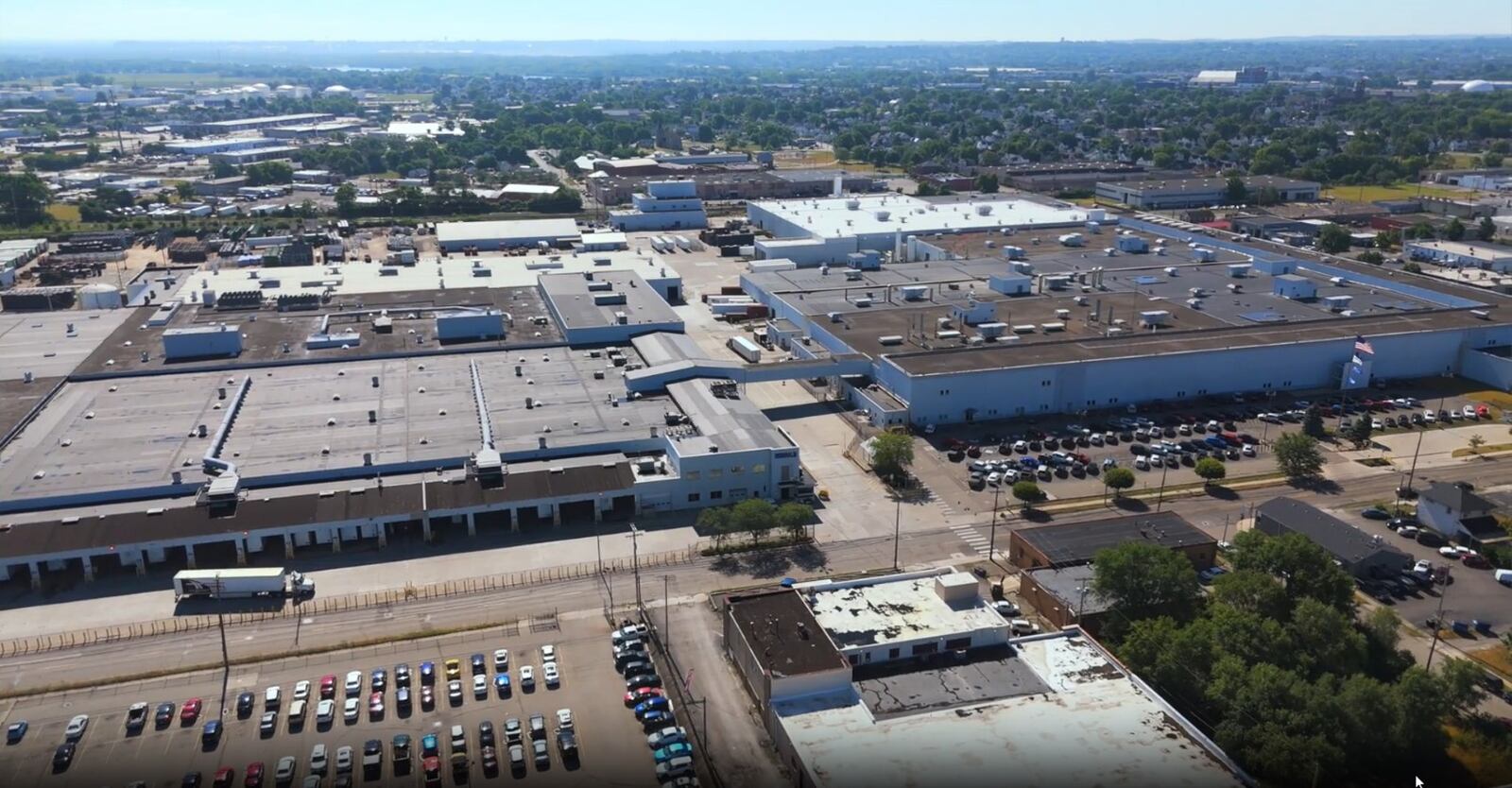 An aerial view of the Mahle Behr plant, where the company is celebrating 100 years of manufacturing. Mahle Behr image