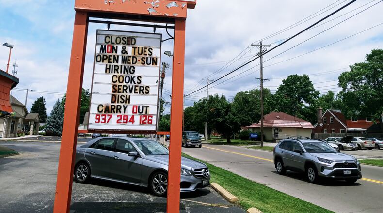Carmel's Bar & Grill, near the Dayton-Kettering border on Shroyer Road, is hiring. JOSH SWEIGART/STAFF