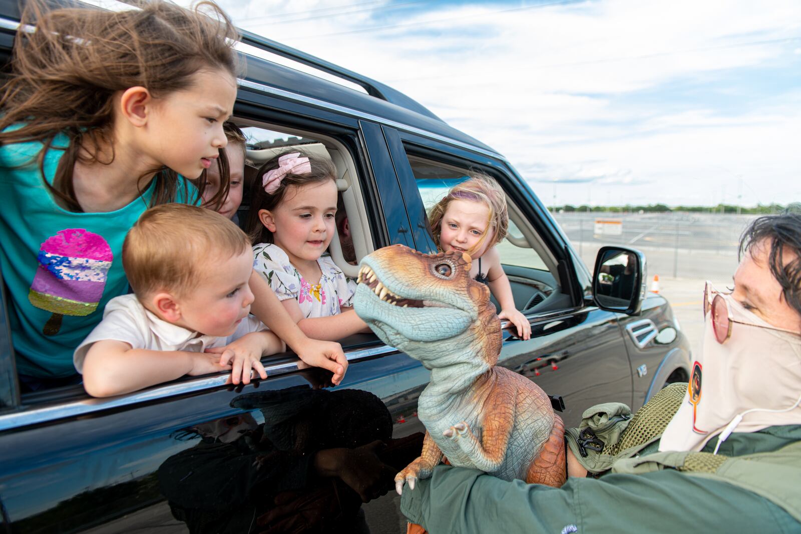 Jurassic Quest, a drive-thru event, will be at the Indiana State Fairgrounds, 3751 Coliseum Ave. in Indianapolis, April 30 to May 9. More than 70 photorealistic dinosaurs from the largest predators to playful baby dinos will be displayed in realistic scenes that allow guests to experience them roaring and moving as they drive through the tour. CONTRIBUTED PHOTO