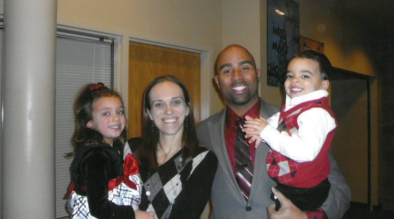 The Johnson family — Nick and Melissa — and kids Jayden (far left) and Jacob. CONTRIBUTED