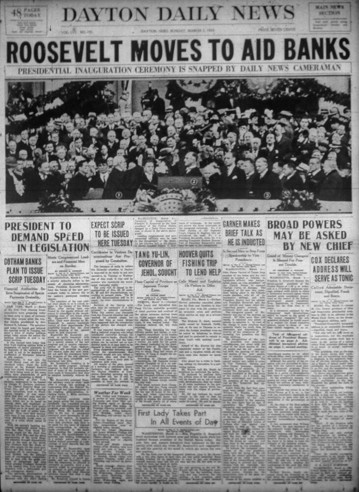 Presidential inauguration newspaper