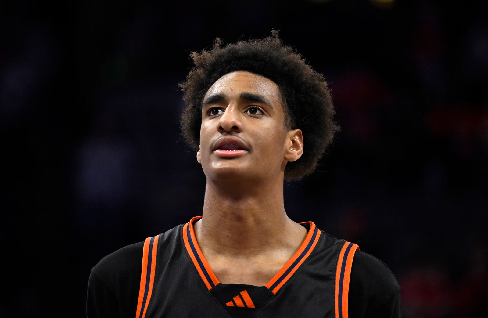 Chatsworth High School basketball player Alijah Arenas prepares to shoot a free throw in the second half of a boys CIF State Division II championship basketball game in Sacramento, Saturday, March 15, 2025. (Keith Birmingham/The Orange County Register via AP)