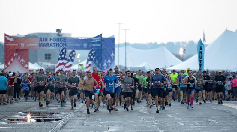 The 2020 Air Force Marathon registration will open Jan. 1 with a ‘New Year’s Resolution’ special and will be valid through Jan. 3. Prices will increase throughout the year leading up the Air Force Marathon Sept. 19. (U.S. Air Force photo/Michelle Gigante)