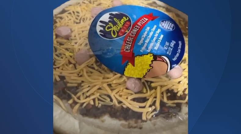 Skyline Cheese Coney Pizza. PHOTO BY SKYLINE CHILI