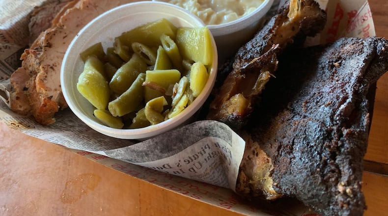 Combo platters are the way to go, with choices of meat that include turkey, pulled pork, tri tip, hot link or smoked wings. CONTRIBUTED/ALEXIS LARSEN