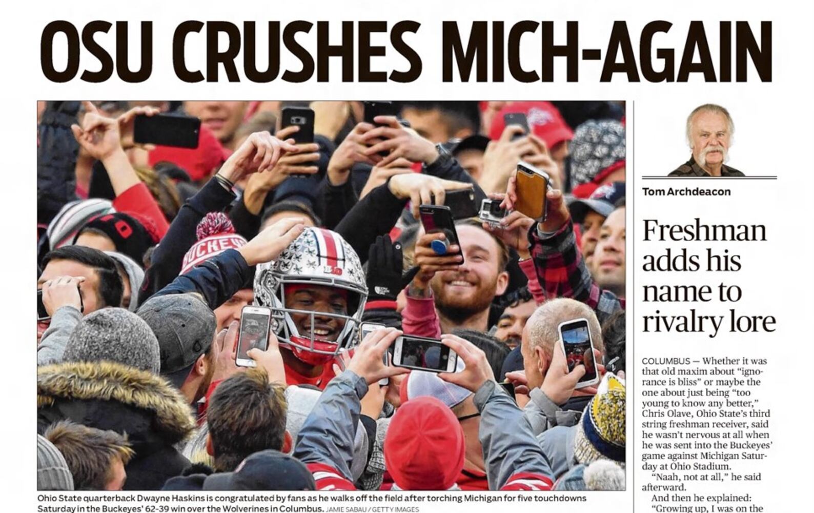 Ohio State Football pages