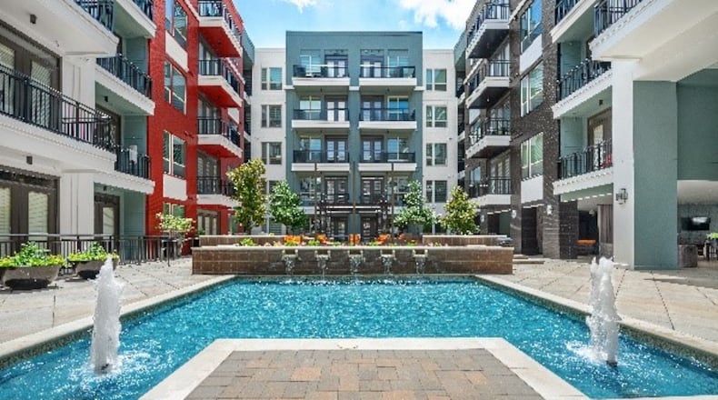 A photo of the L2 apartment complex in Dallas, provided by the Connor Group.