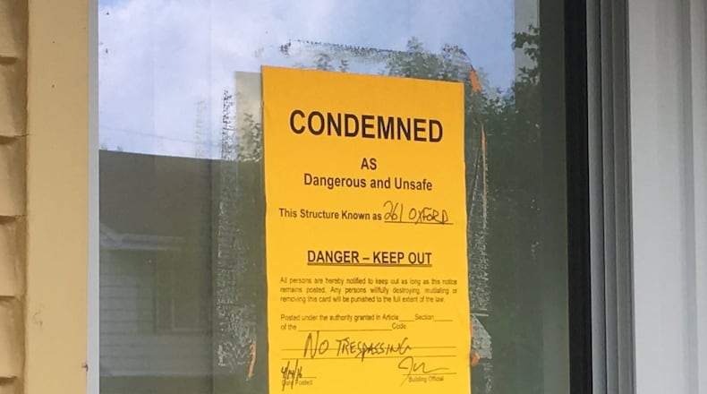 This property at 261 Oxford Drive was demolished in 2016 under the city of Fairborn’s demolition plan. WILL GARBE / STAFF